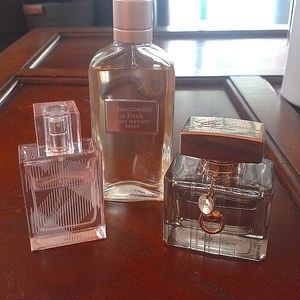 Gucci, Burberry, and Abercrombie full sz Perfume Bundle